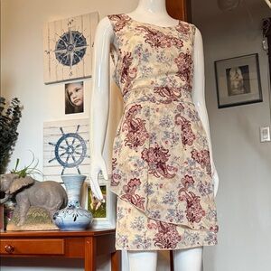 NWT Susie Shier size XL flowy Floral Sleeveless Dress with attached belt